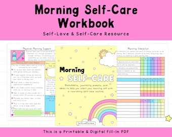 Morning Self-Care Workbook: Routine Tracker & Journal (PDF Download