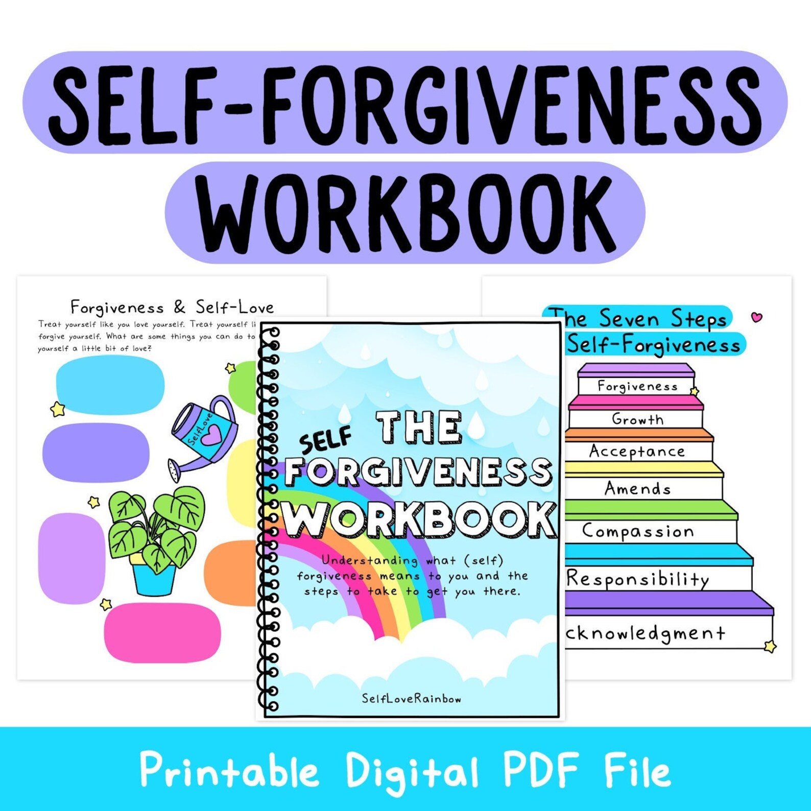 Self-forgiveness Workbook Mental Health Anxiety - Etsy