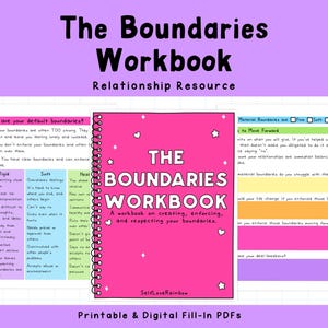 The Boundaries Workbook | Personal Growth | Printable | Self-Help