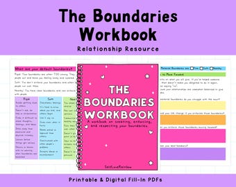 The Boundaries Workbook | Personal Growth | Printable | Self-Help