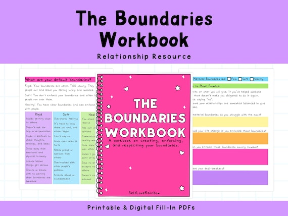 The Boundaries Workbook | Personal Growth | Printable | Self-Help