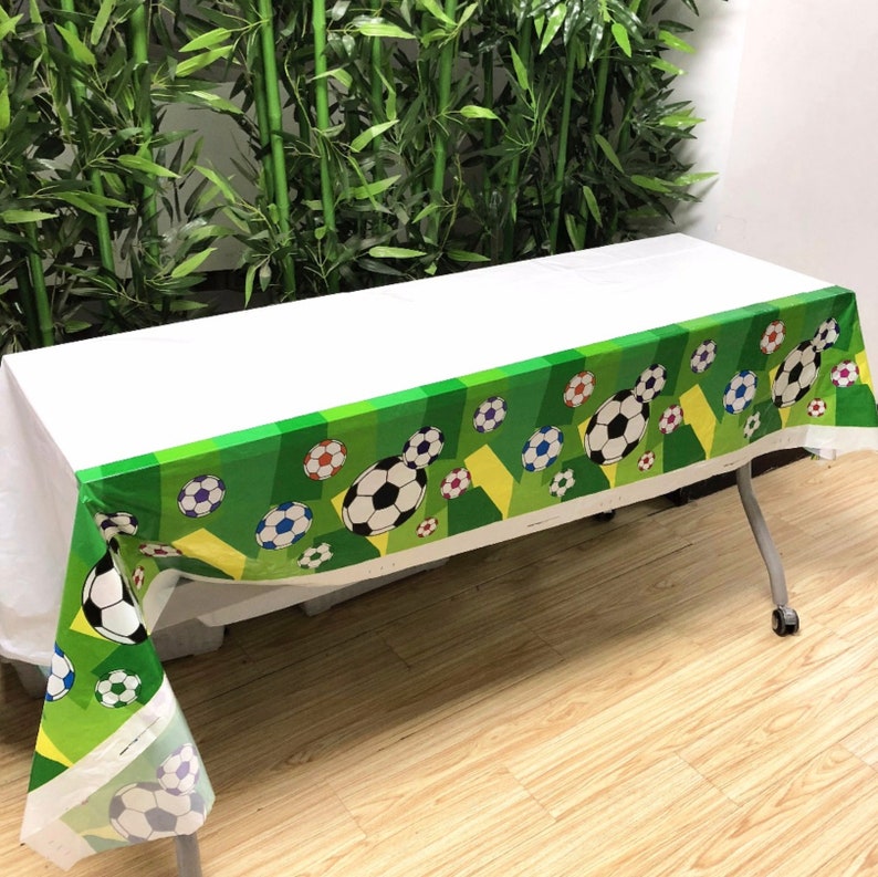 Football Themed Disposable Tablecloth Plastic Table Runner Etsy