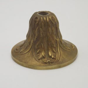 French Antique Bronze Decorative Ceiling Rose Deep Aged Patina Leaf Design - French Vintage Replacement Ceiling Rose.