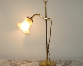 高品質のヴィンテージフランス製真鍮製調節可能なオフィスデスクライト