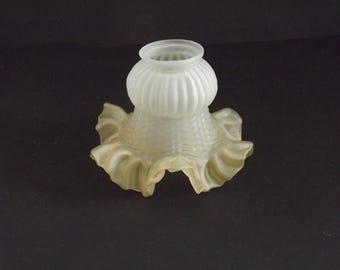 フランス製ヴィンテージレトロミッドセンチュリーアンバーガラスベル型