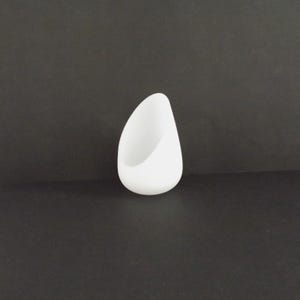 French Vintage Modern Frosted Glass Lamp Shade – Teardrop Replacement Shade. Opaque Glass Light Shade.