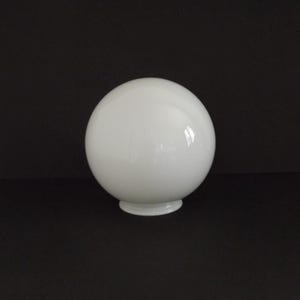 French Vintage White Opaque Glass Globe Shade – Large Replacement Light Cover. French Vintage Lighting. Glass Ball Shade. Opaque Glass.