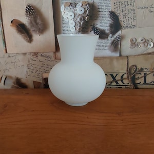 French Vintage Retro White Glass Replacement Shade - Vintage Opaque White Gllass Replacement Shade For Chandelier/Wall Lights/Lanterns