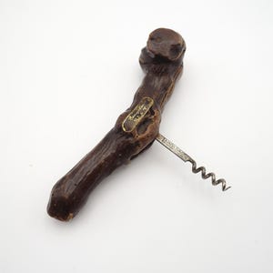 French Vintage Rustic Old Grapevine LAURENT SIRET Corkscrew Wine Opener - French Vintage Corkscrw. Wine Bottle Opener. Vintage Barware.
