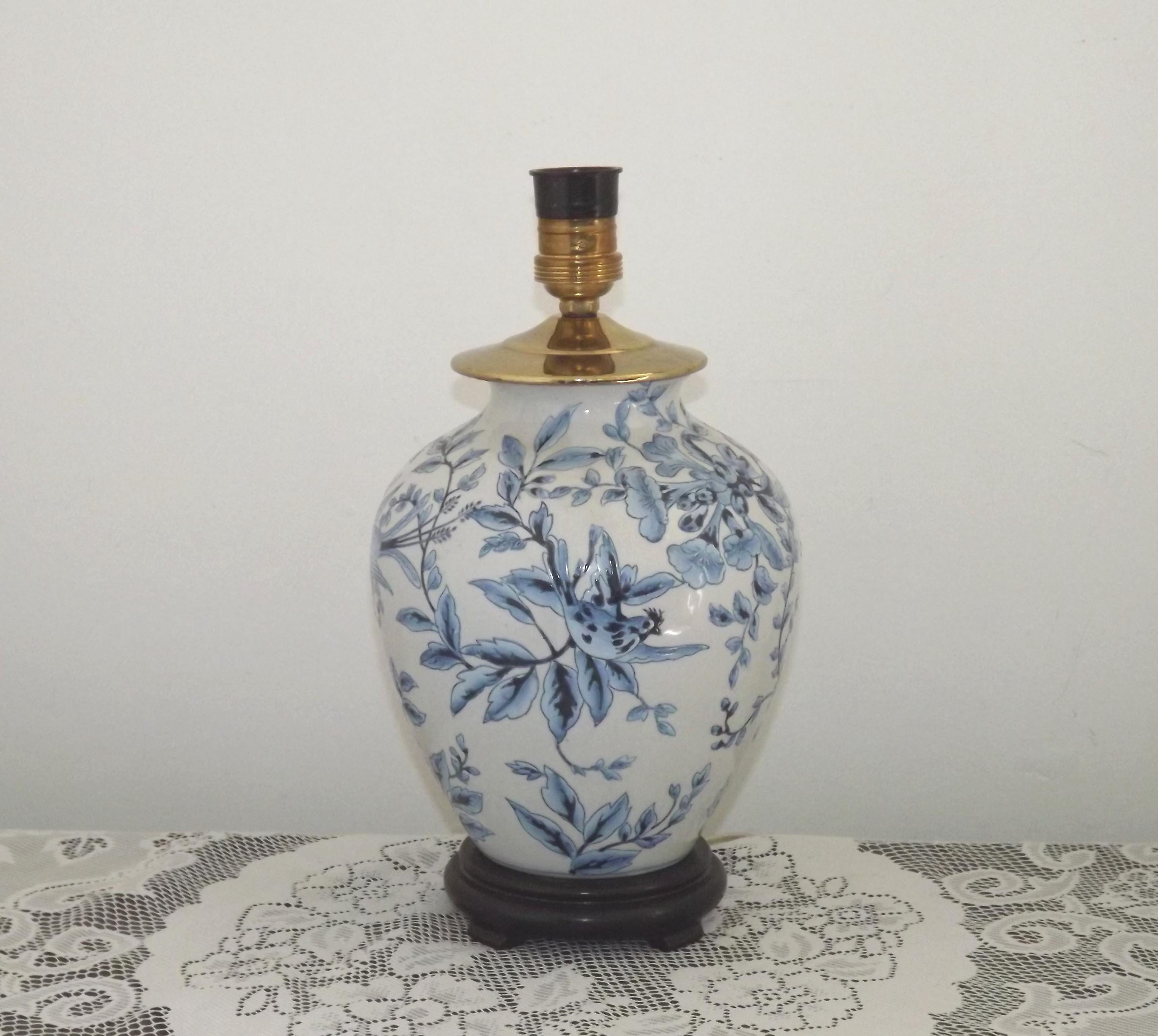 Blue white chinese lamp - Etsy 日本
