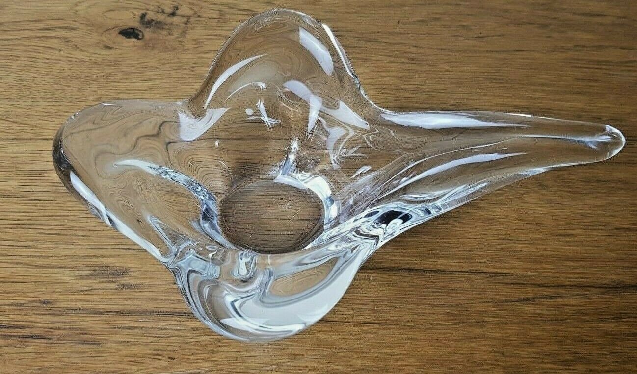 Vintage Bayel Crystal Art Glass Trinket/Bon Bon Holder Ashtray - Français Millésime. Cristal de Baye