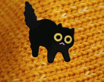 Broche kawaii chats noirs noiraude kiki jiji la petite sorcière