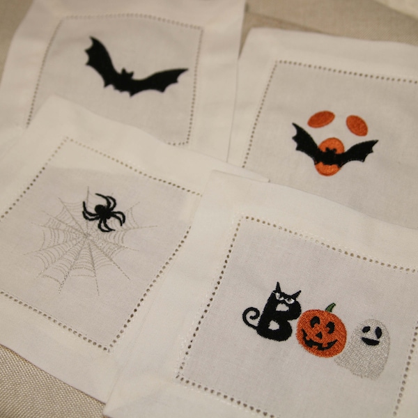 Halloween Cocktail Napkins Etsy