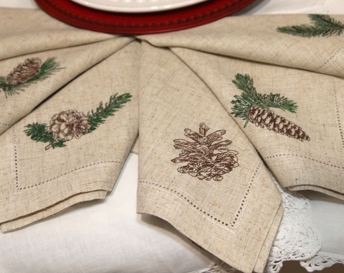 Nutcracker Cloth Napkins, Christmas Cloth Napkins, Reusable Cloth Napkins, Set of 6 Cloth