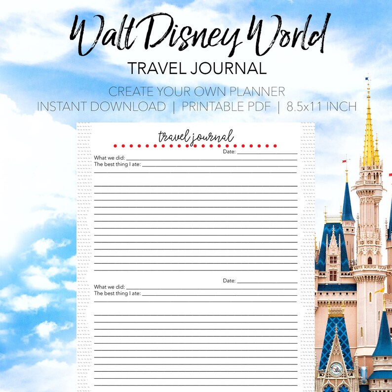 disney world travel journal