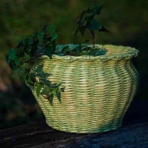 装飾的な植木鉢/編み込みプランター