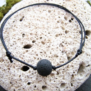 Lava bracelet, Black lava, Natural Stone Bracelet, Lava Bracelet, Friend gift, Minimalistic bracelet, Gift for him for her, Oil diffuser