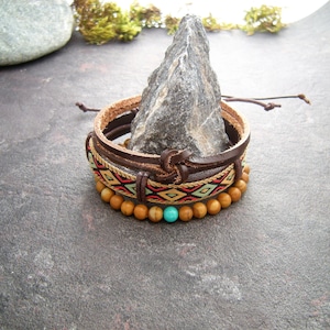 Stacking bracelets,Turquoise and Tiger skin Jasper stretchy bracelet, Gemstone bracelet, Yoga bracelet, Chakra bracelet, Gift for a friend