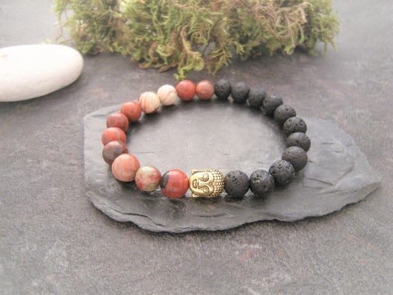 Lava Stone and Buddha Chakra Bracelet – TantricJewels