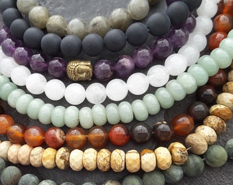 Create your bracelet, custom bracelet, your Buddha bracelet, Natural Stone Bracelet, Chakras, Birthstone bracelet, Mindfulness bracelet