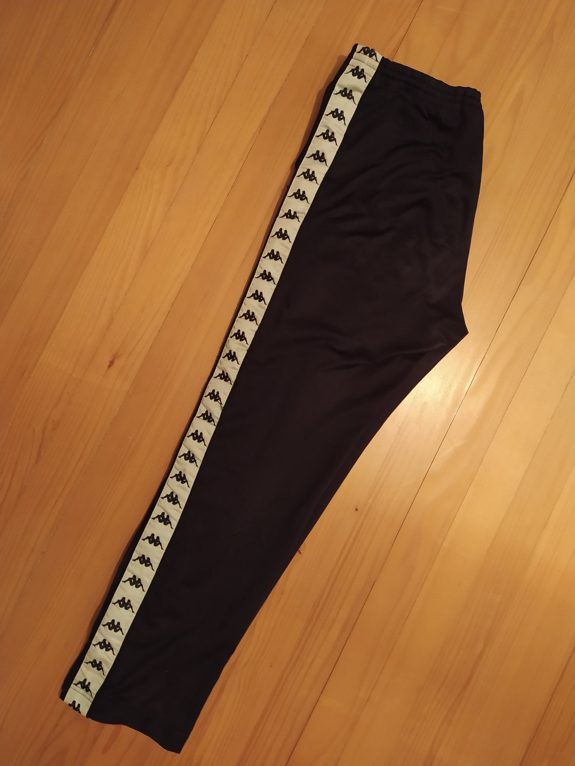 Vintage KAPPA Tracksuit Sweatpants With Track Logo Black Etsy UK