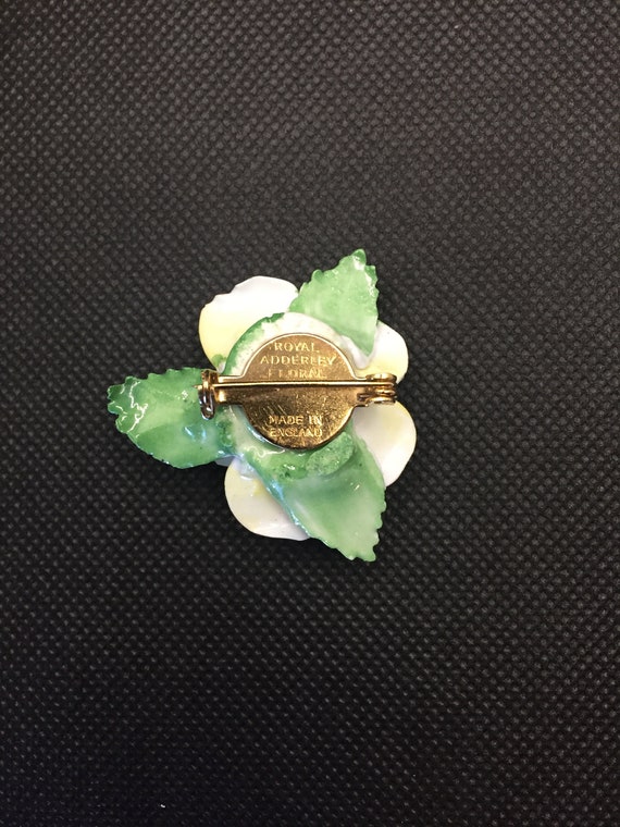 Vintage Brooch Jewelry, Royal Adderley Floral Yel… - image 3