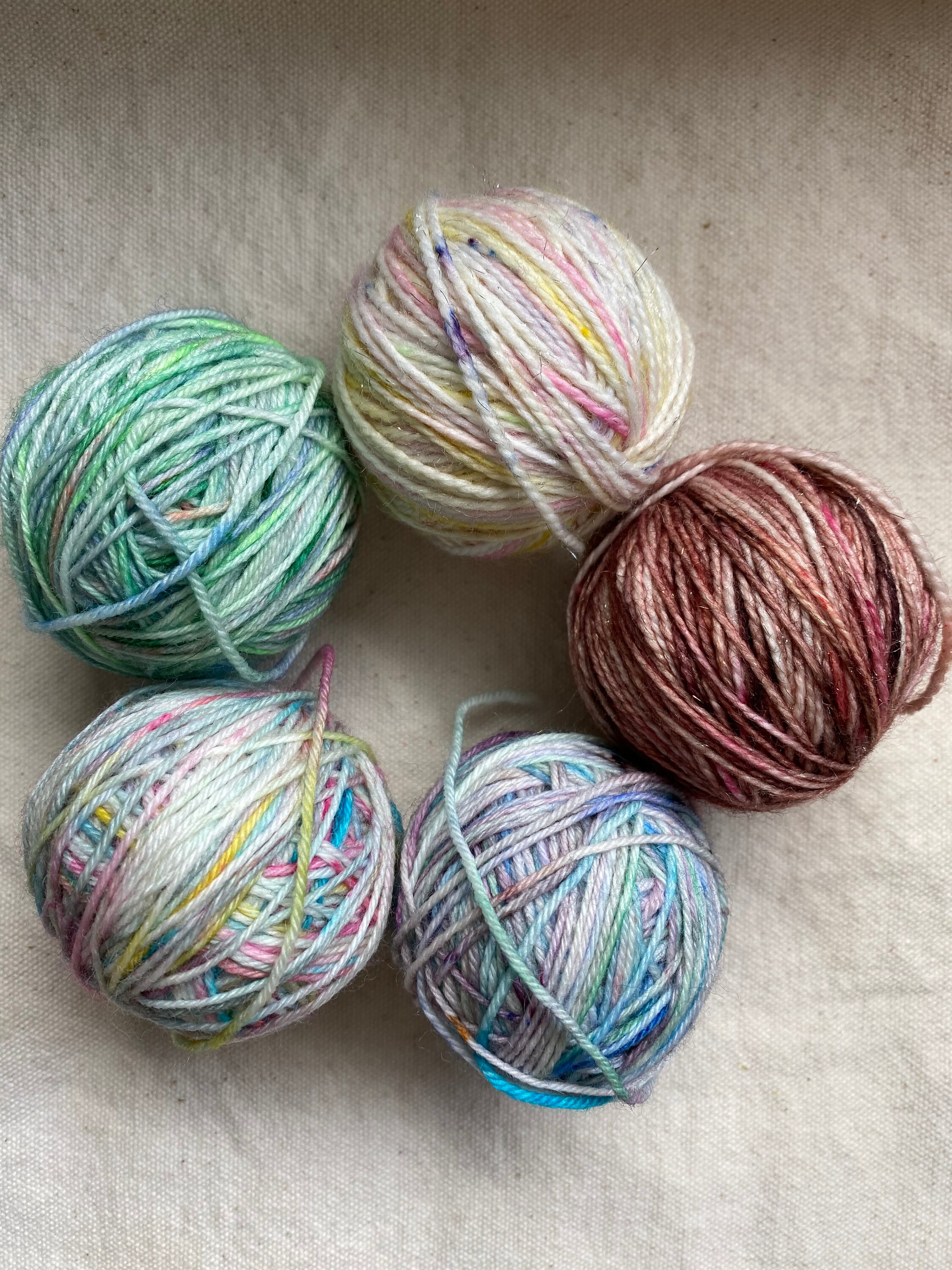 Hand Dyed Yarn / Mini Balls / 20g Balls of Yarn / Knitting / Etsy UK