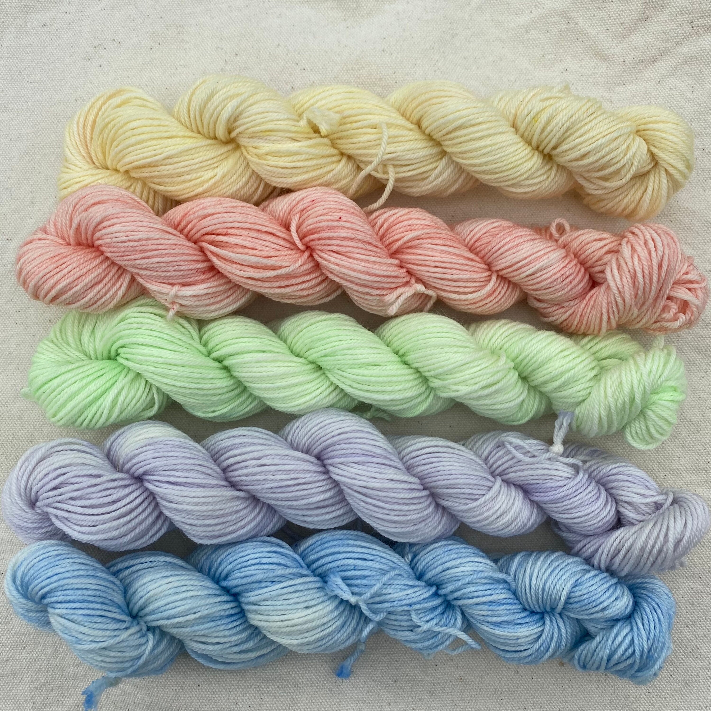 Mini skein set / mini skein set UK / hand dyed mini skeins / 4 Etsy