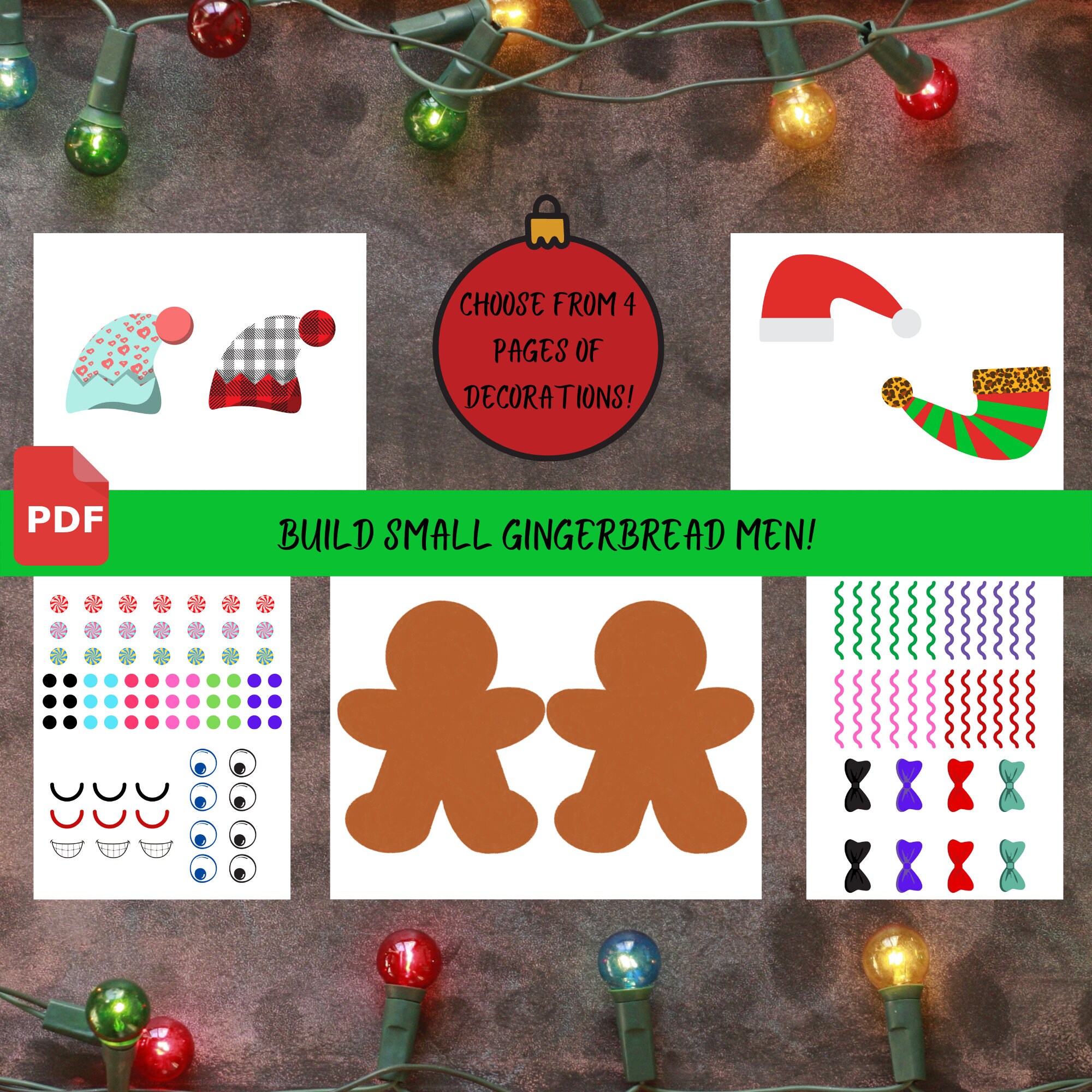 Build a Gingerbread Man Printable Activity/christmas Printable Activity ...