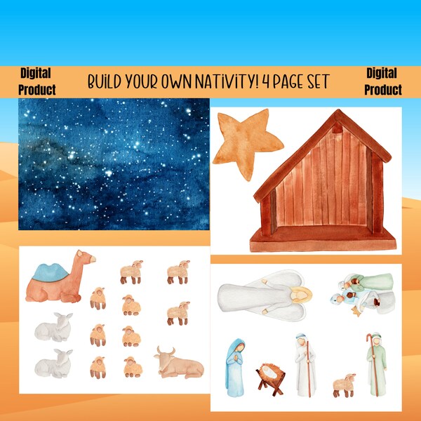 Nativity Scene Printable - Etsy