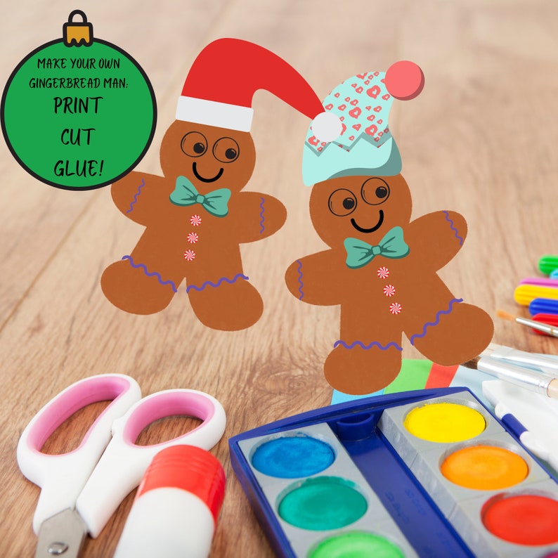 Build a Gingerbread Man Printable Activity/christmas Printable Etsy