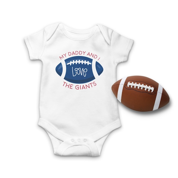 NFL New York Giants Personalised BabyGrow One Piece Bodysuit Vest Football