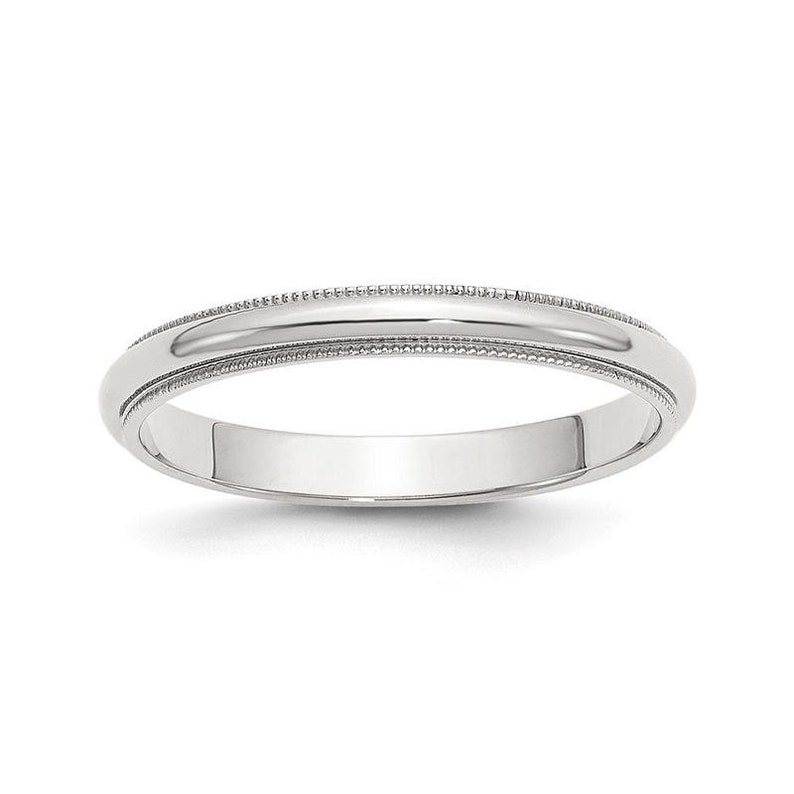 SS 3mm Half Round Milgrain Size 12.5 Band