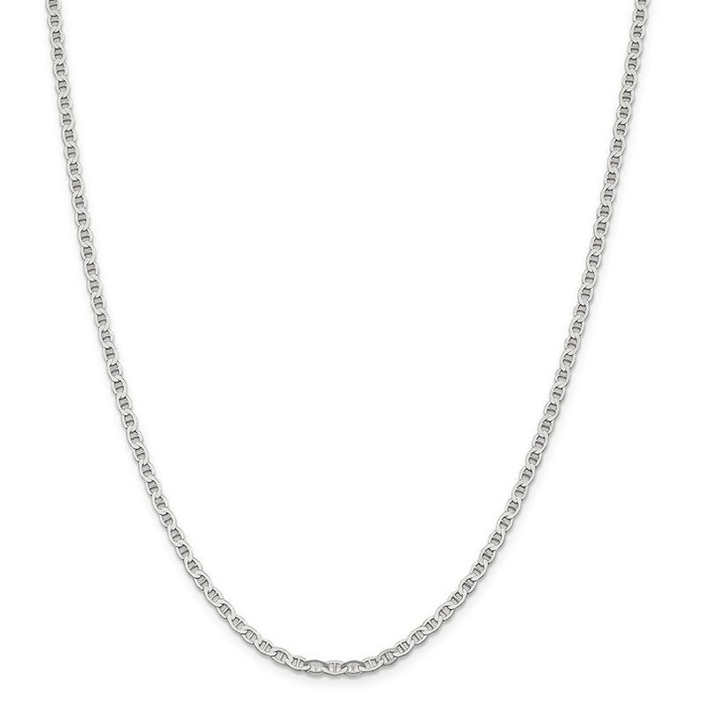 Sterling Silver 3.1mm Semi-Solid Flat Anchor Chain