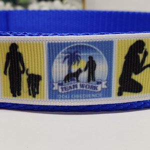 1&quot; Metal Buckle Dog Collar, Team Work Dog Collar, Dog Obedience Dog Collar, Martingale Collar, Half Check Collar, Quick Release Collar