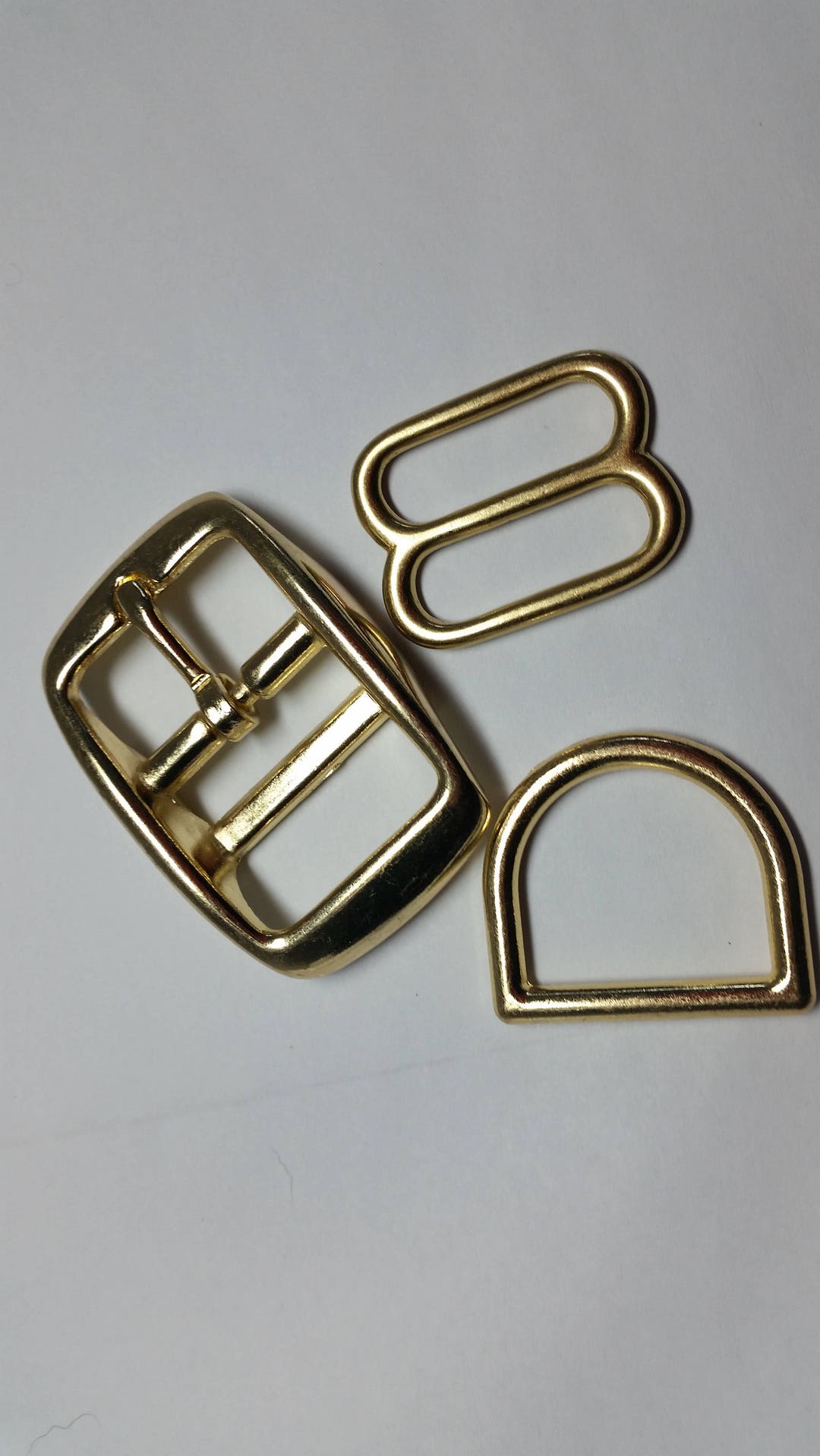 Brass Hardware UPGRADE, UPGRADE ONLY, Brass Plated Hardware, 1 Inch