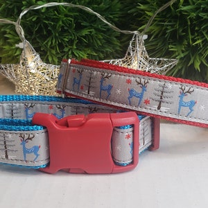 Holiday Dog Collar, Reindeer Dog Collar, 1&quot; Dog Collar, Christmas Dog Collar, Winter Dog Collar, Christmas