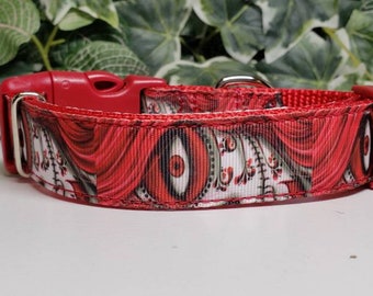 Dog Collar, 1" Dog Collar, Sugar Skull Girl Dog Collar, Sugar Skull Collar, Halloween Dog Collar