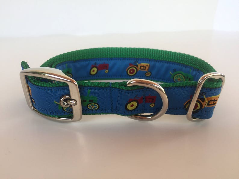 Dog Collar Tractor Dog Collar Farm Dog Collar 1 Metal Etsy