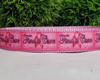 Halsband, 1" Borstkanker Halsband, Borstkanker Bewustzijn, Aangepaste Halsband, Vind een Cure Halsband, Grote Halsband, Roze Halsband