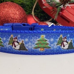 Dog Collar, Christmas Dog Collar, 1 inch wide Dog Collar, Snowman Dog Collar, Holiday Dog Collar, Custom Dog Collar, Big Dog Collar