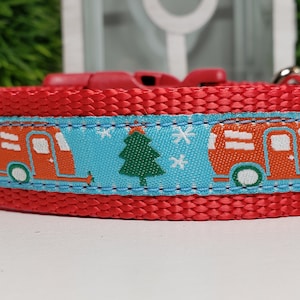 Dog Collar, Christmas Dog Collar, Holiday Dog Collar, 1&quot; Dog Collar, Winter Dog Collar, Metal Buckle Collar, Martingale, Half Check Chain