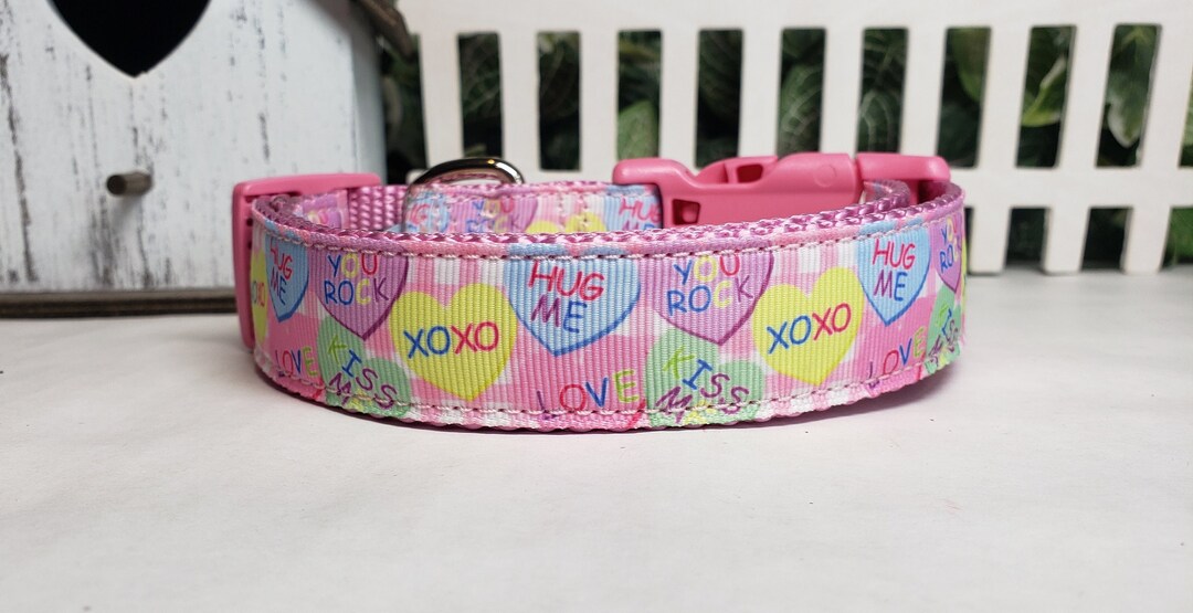 Dog Collar, Hearts Dog Collar, Valentine's Dog Collar, Valentine's Day Collar, Holiday Dog