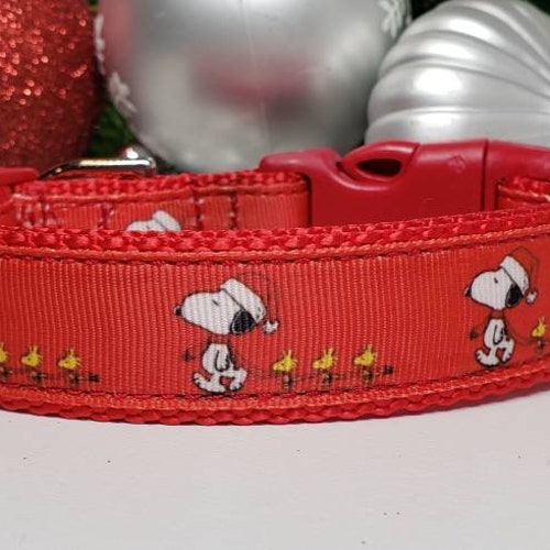 Snoopy and Woodstock Christmas Holiday Dog Collar & Optional Etsy