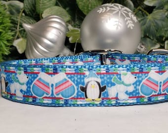 Weihnachts-Hundehalsbänder Im Set – Niedlich Mit Pinguin & Weihnachtsbus!
