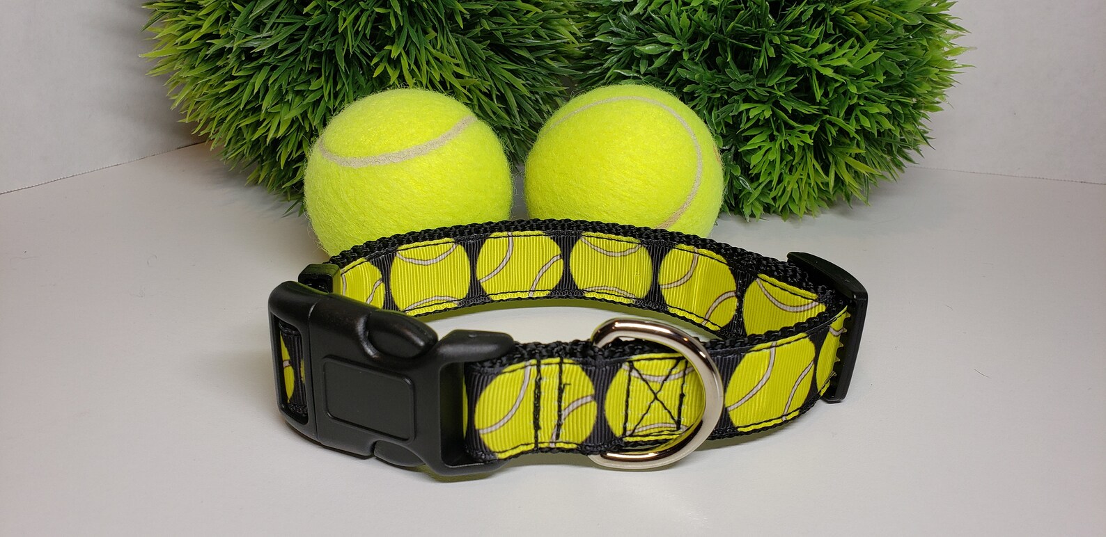 Dog Collar Tennis Ball Dog Collar 1 Dog Collar Metal Etsy