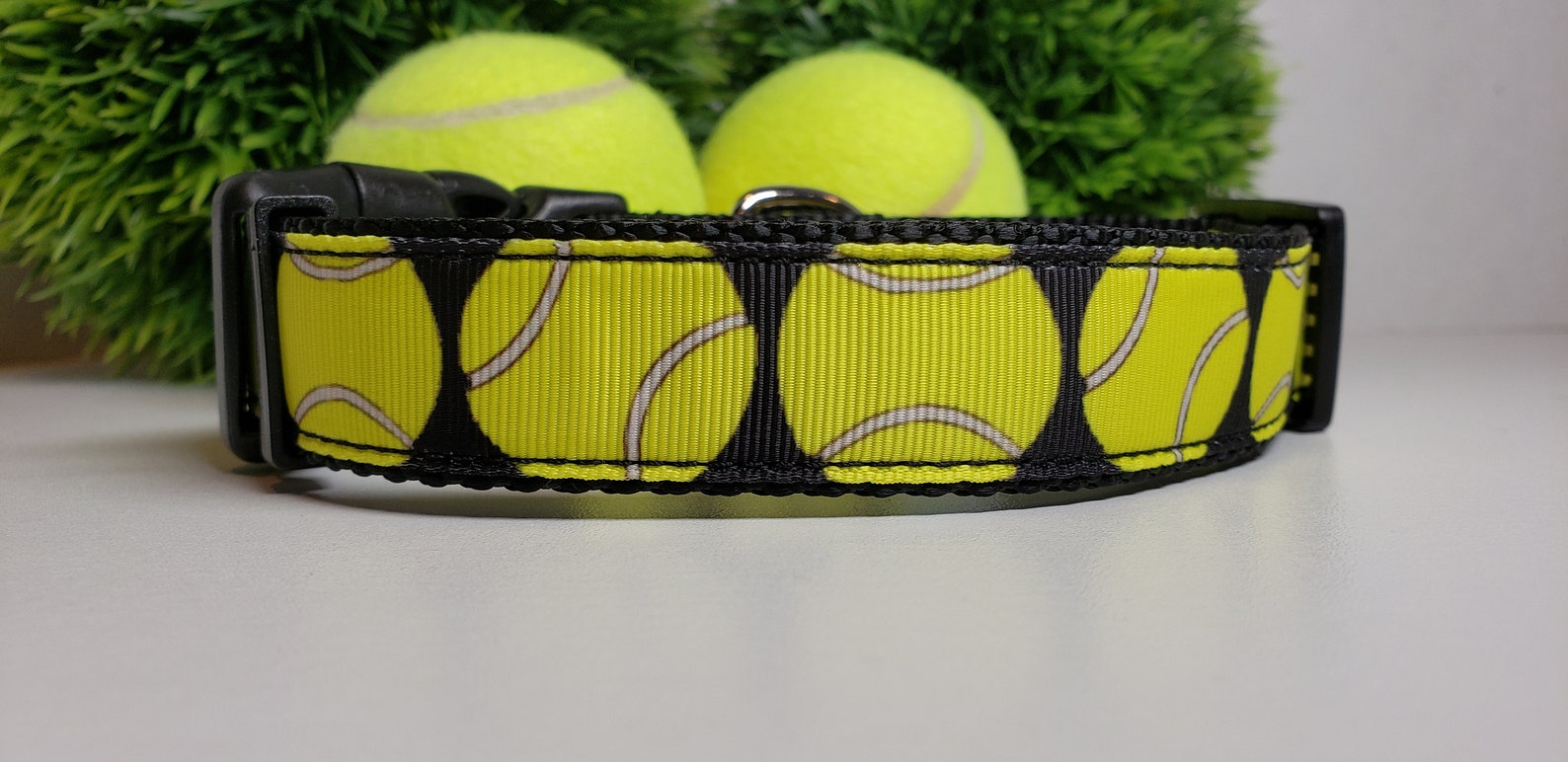 Dog Collar Tennis Ball Dog Collar 1 Dog Collar Metal Etsy