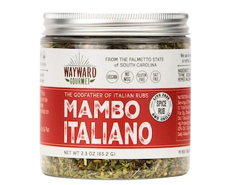 Mambo Italiano Herb Seasoning (8 oz volume) - Gourmet Spice Blend for Chicken, Meat, Veggies, Pasta and Pizza