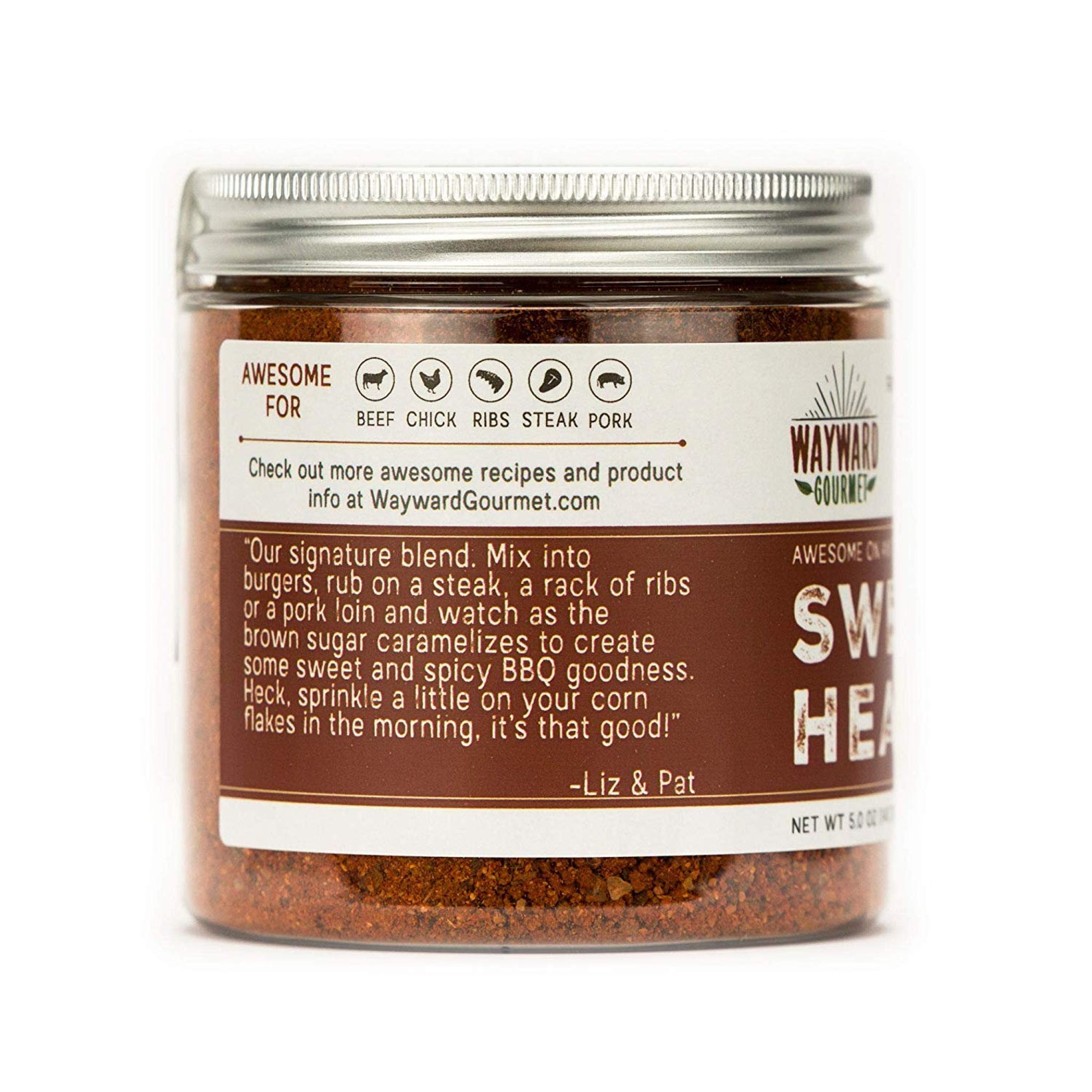 Sweet Heat BBQ Dry Rub & Seasoning 8 oz volumen Para asar a la parrilla