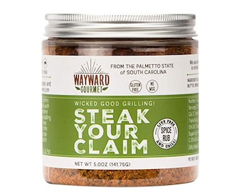 Steak Your Claim (8 oz volume) - Steak and Hamburger Seasoning Spice Blend Mix - Great for the Grill, Jerky, Ribeye, BBQ, Chicken